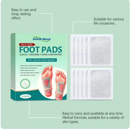 100% Herbal Detox Foot Pads – 10 Patches | Buy 1 Get 1 Free | Natural Foot Detox
